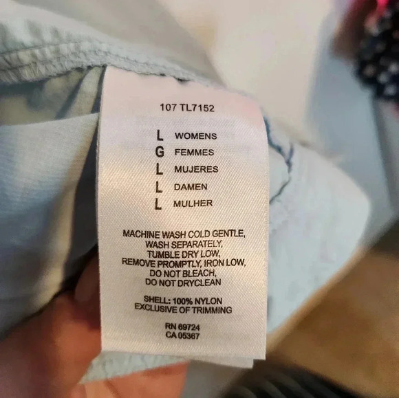 Columbia Titanium Women's L Nylon Button Snap Jacket Windbreaker Omni Dry Blue - Picture 9 of 11